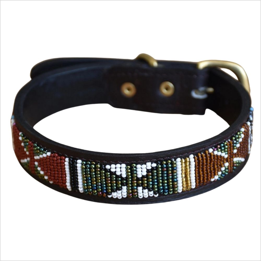 Beaded Dog Collar - Harlequin Patterns