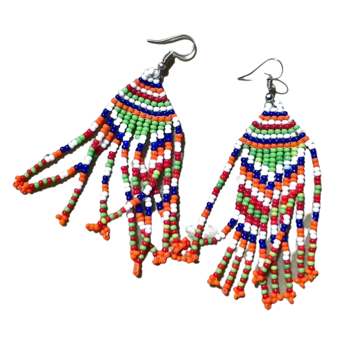 Beaded Earrings - Multi Colored (Type 3)