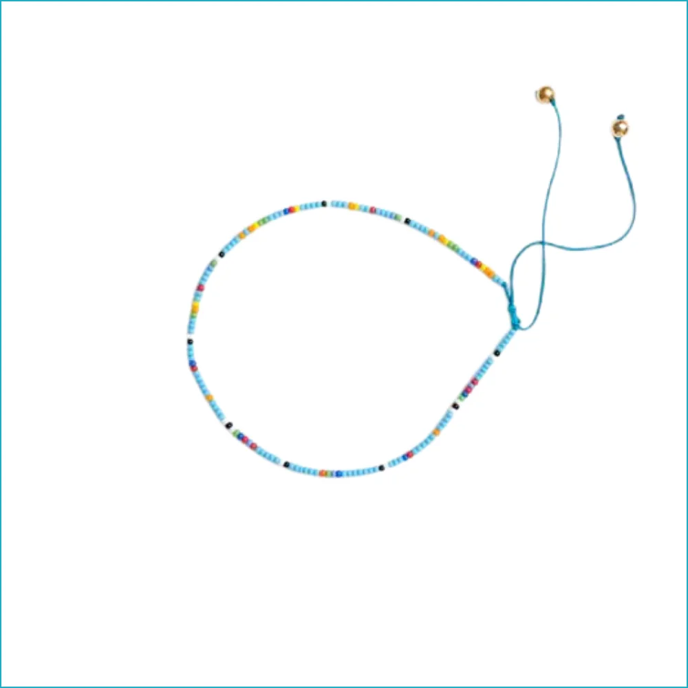 Beaded Classic Necklace (Inyonyori blue)